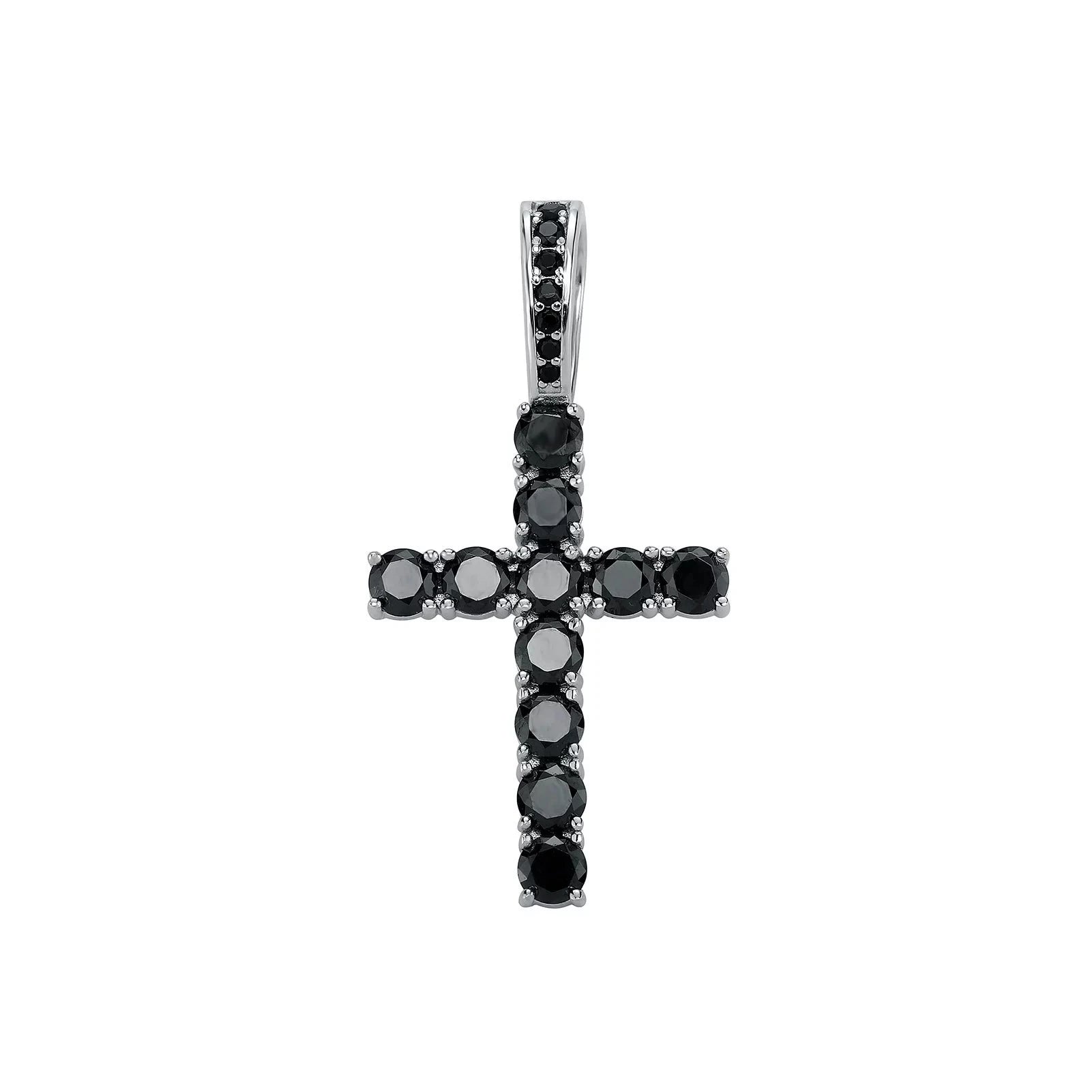 Wholesale Fine 925 Sterling Silver CZ Zircon Pendant Necklace Gold-Plated Cross for Men Fashion Accessory for Weddings