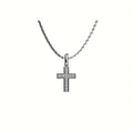 Mini Cross Necklace for Men Boys,Waterproof Full Zircon Cross Pendant Necklace,Hip Hop Rap Cool Collar Gift